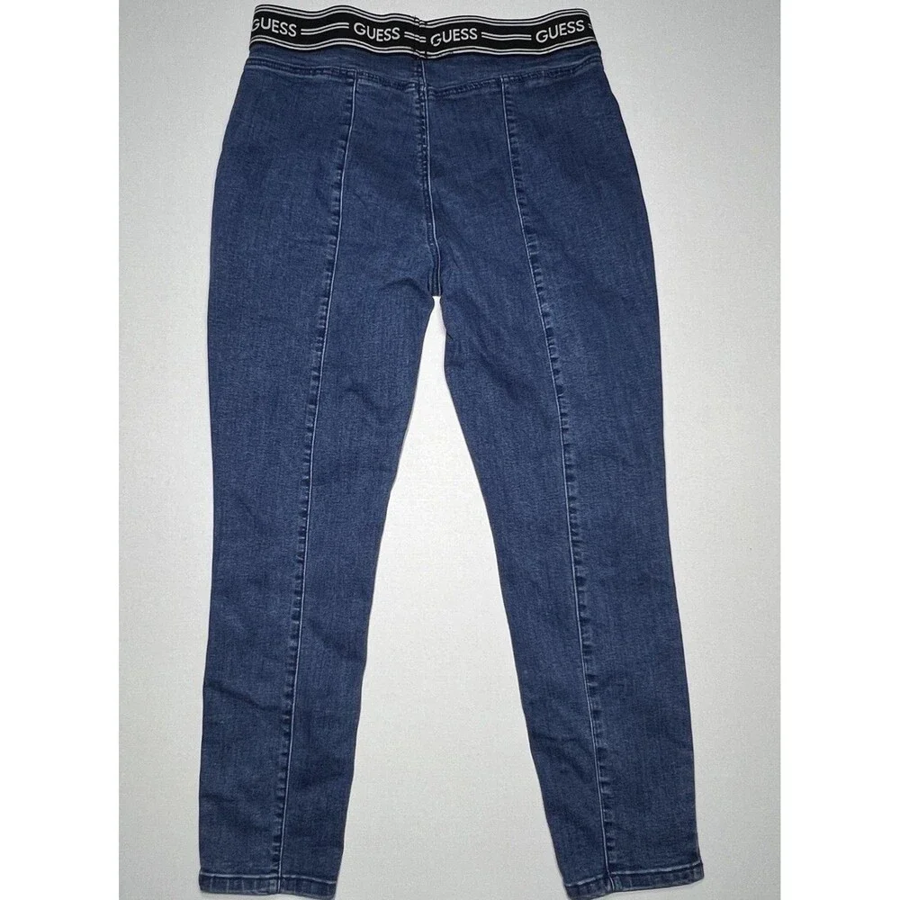 GUESS Skinny Jeans Elastic Waist Blue Stretch Denim Women's Size XL X Large - Picture 2 of 7